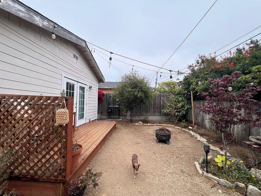 Backyard view, this is your space.