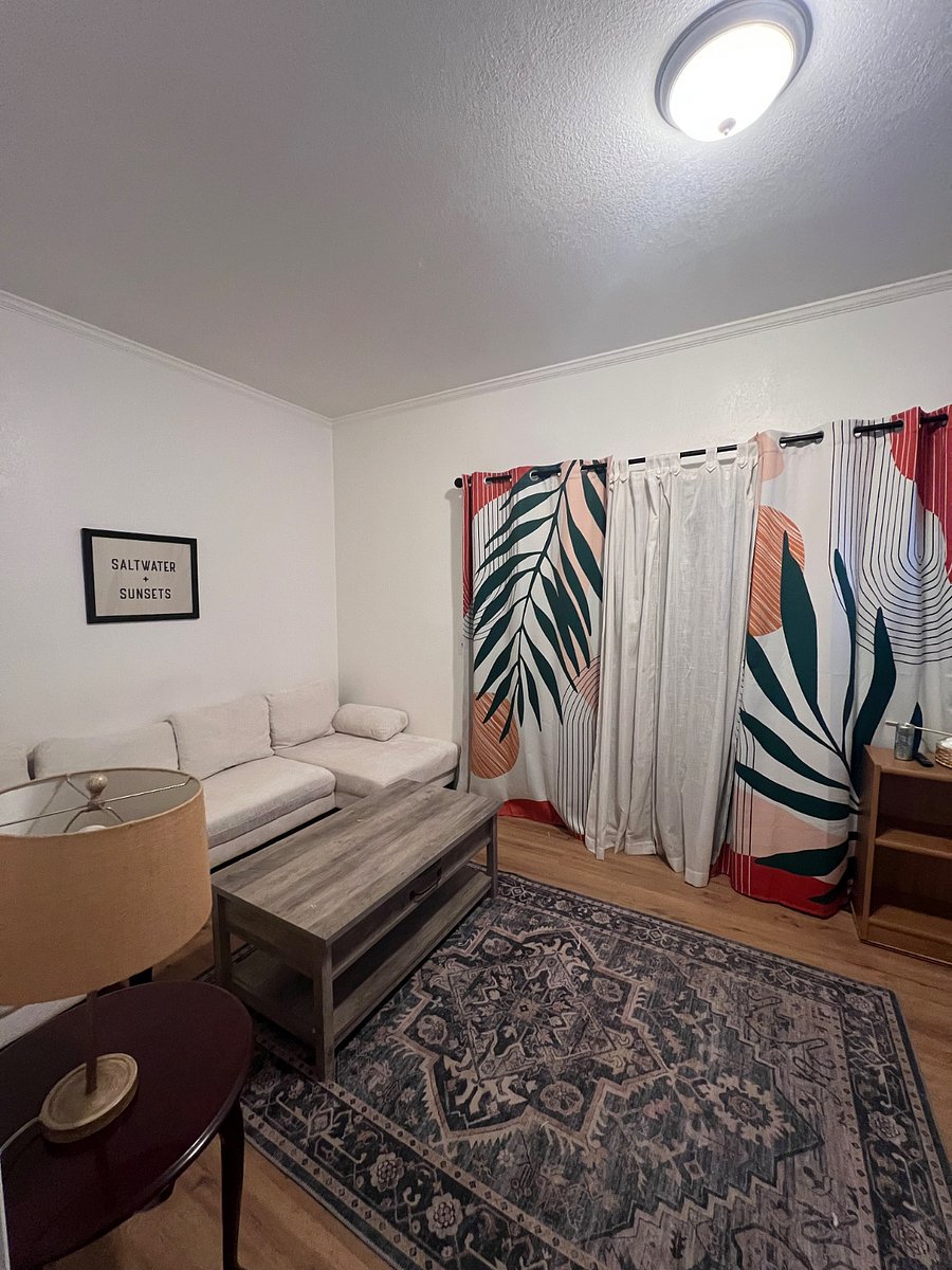 Living room, view from bedroom entrance.