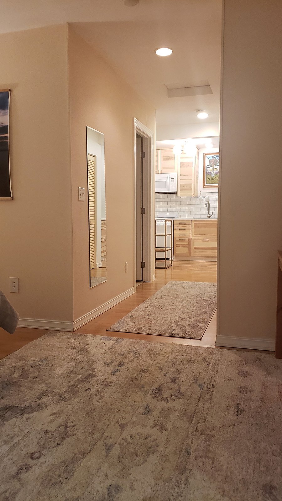 Wide hallway.