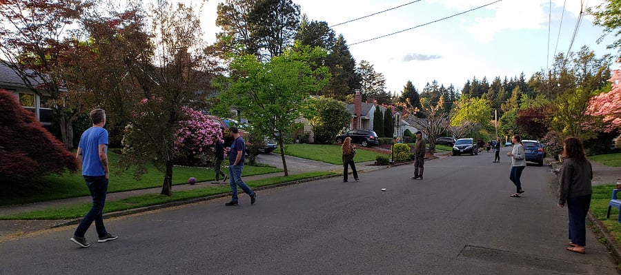Friendly neighbors! Summertime Happy Hours.
