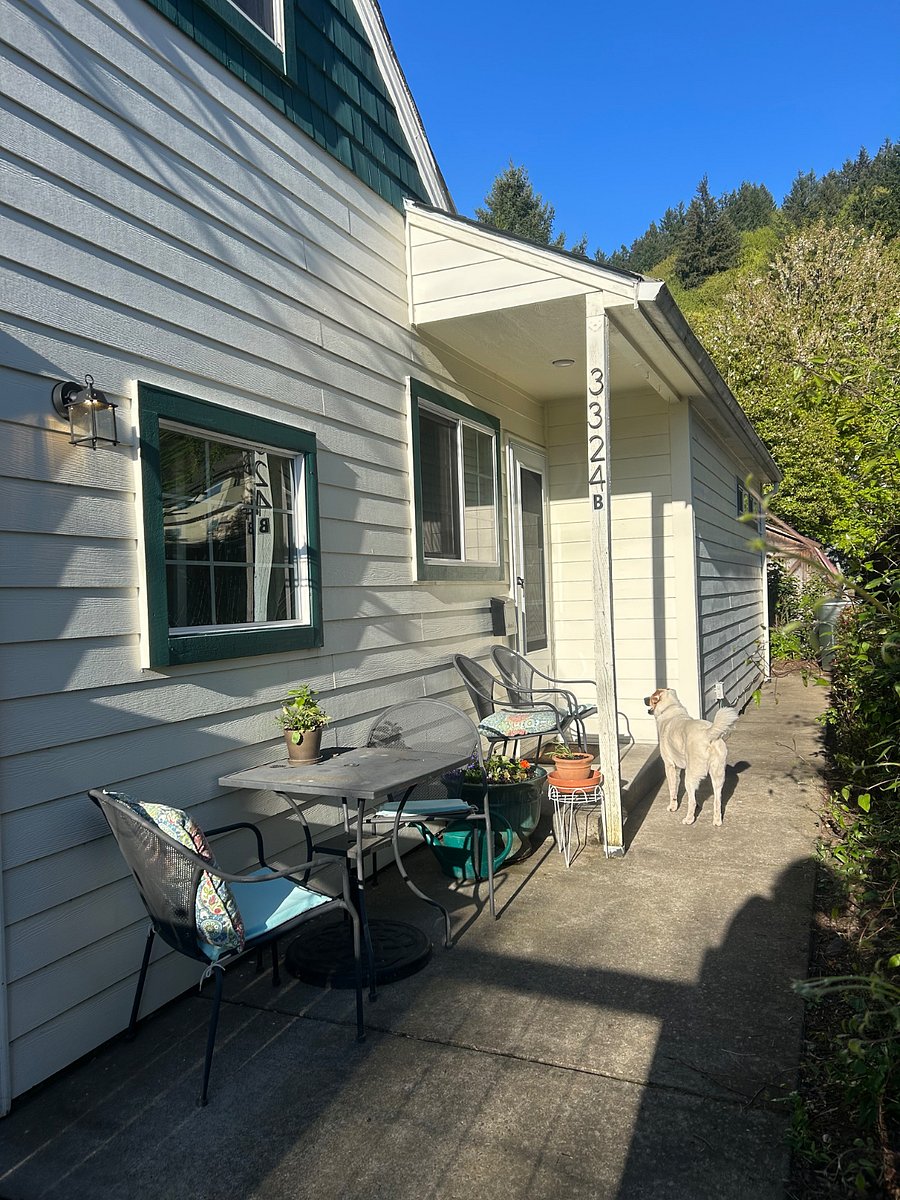 Entrance of unit & small patio area