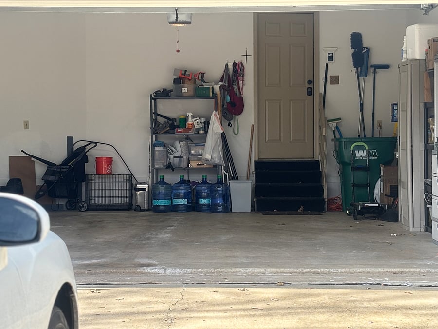 Two car garage. The space to the right will be for your vehicle.