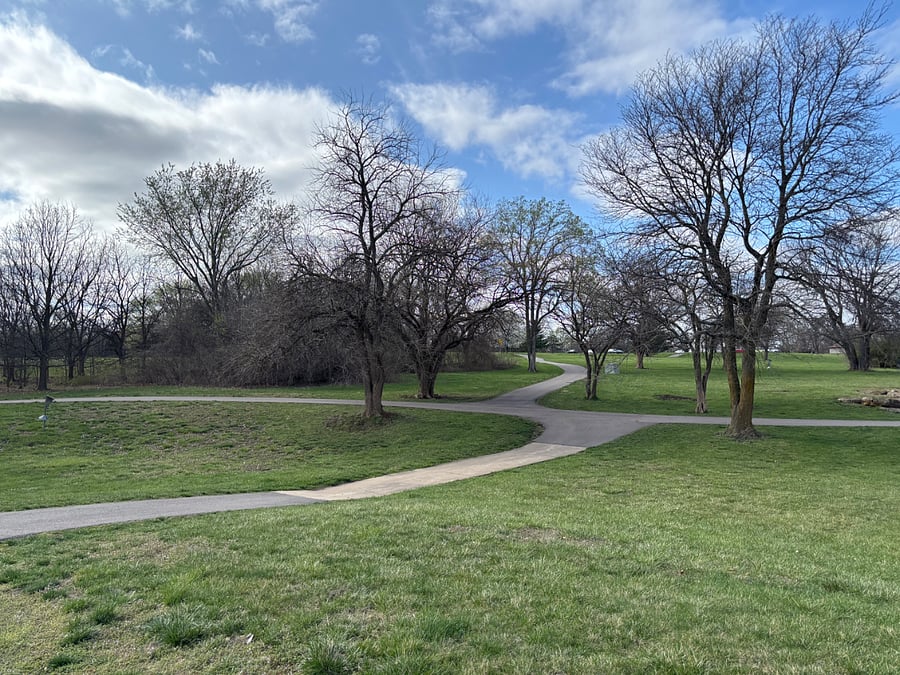 Neighborhood park across the street
