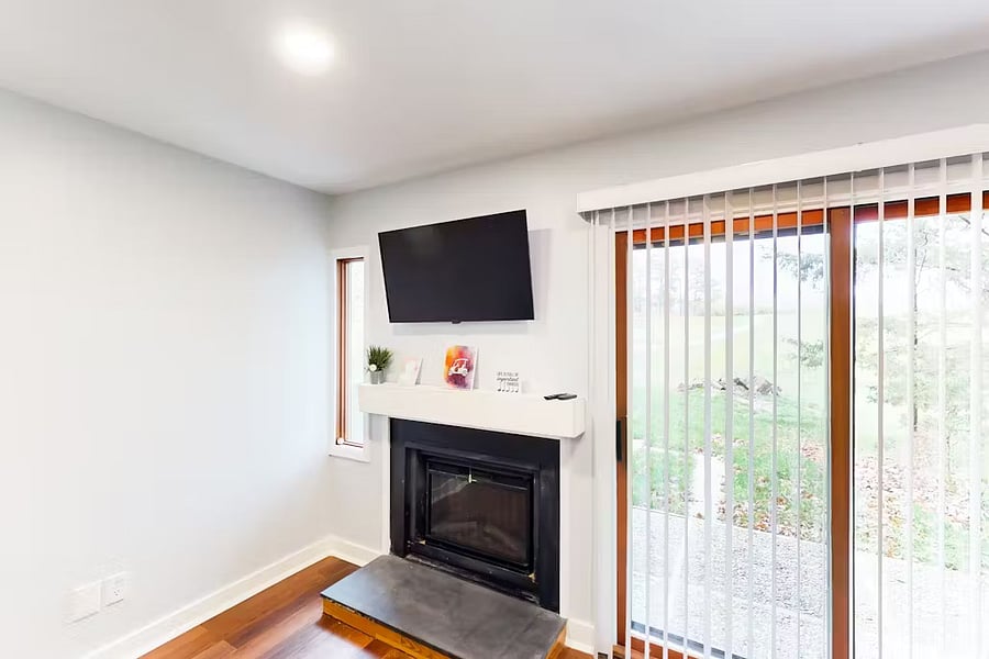 Smart TV and electric fire place