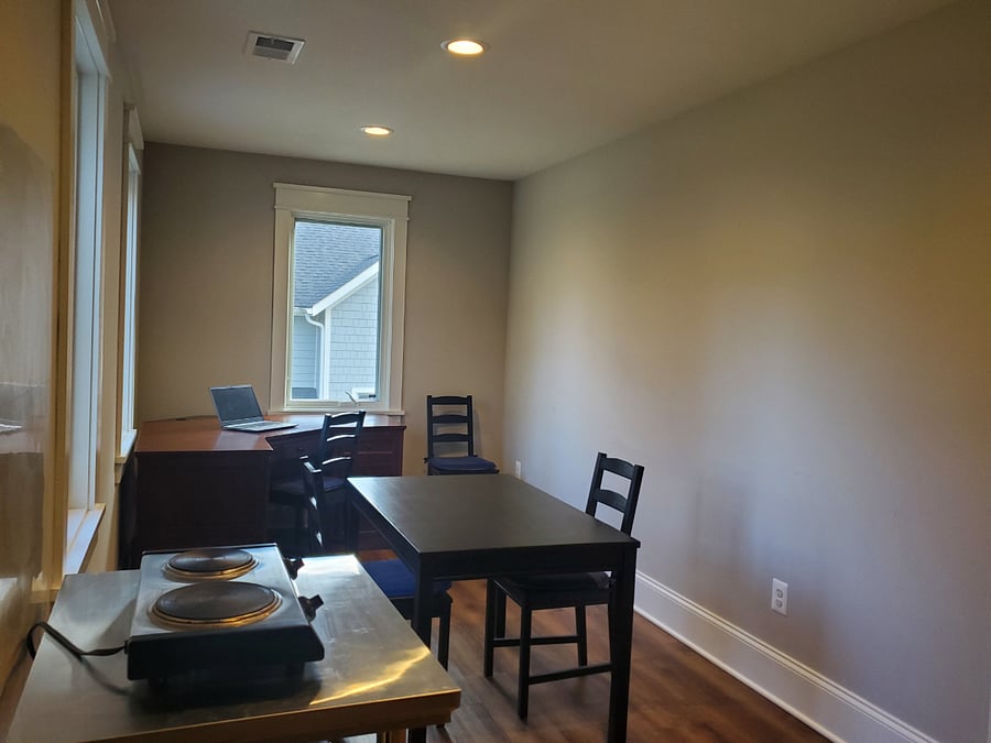 Separate work space and kitchen table