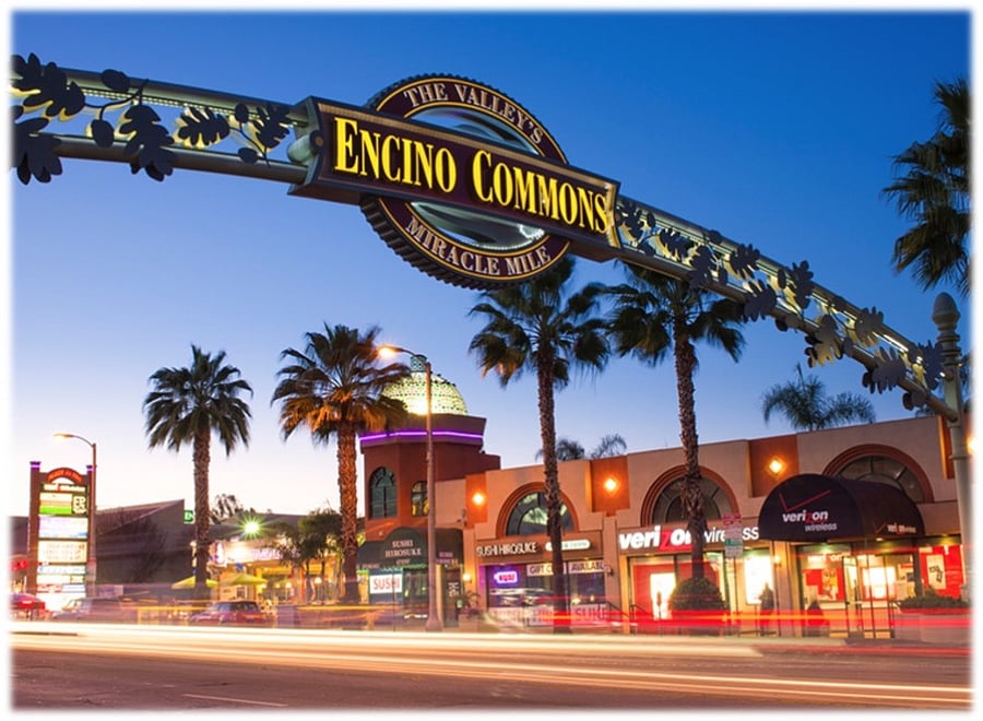 The home is a just over a mile from Encino Commons and all its restaurants and shops.

The Encino Commons part of Ventura Blvd, and beyond, also has grocery stores, retail shops, banks, bars, restaurants, cafes, coffee shops, gas stations, gyms, hair and nail salons, etc.