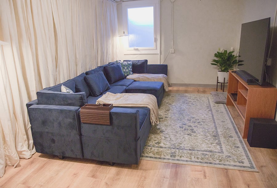 Basement entertainment area