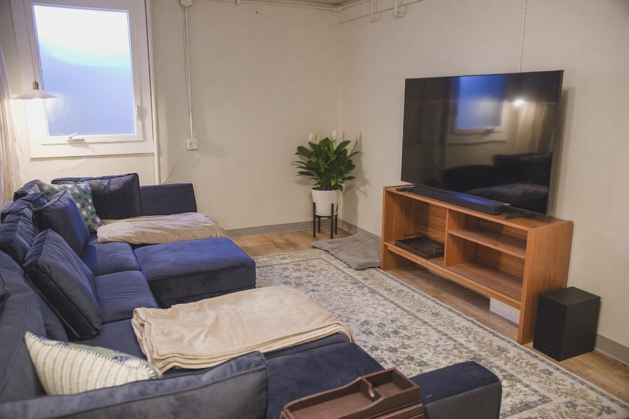 Modular couch and smart TV