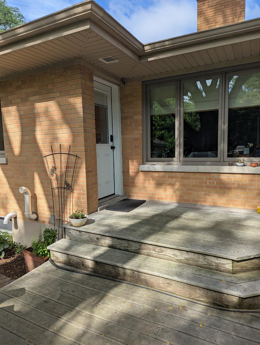 Back door tenant keypad entrance with security camera