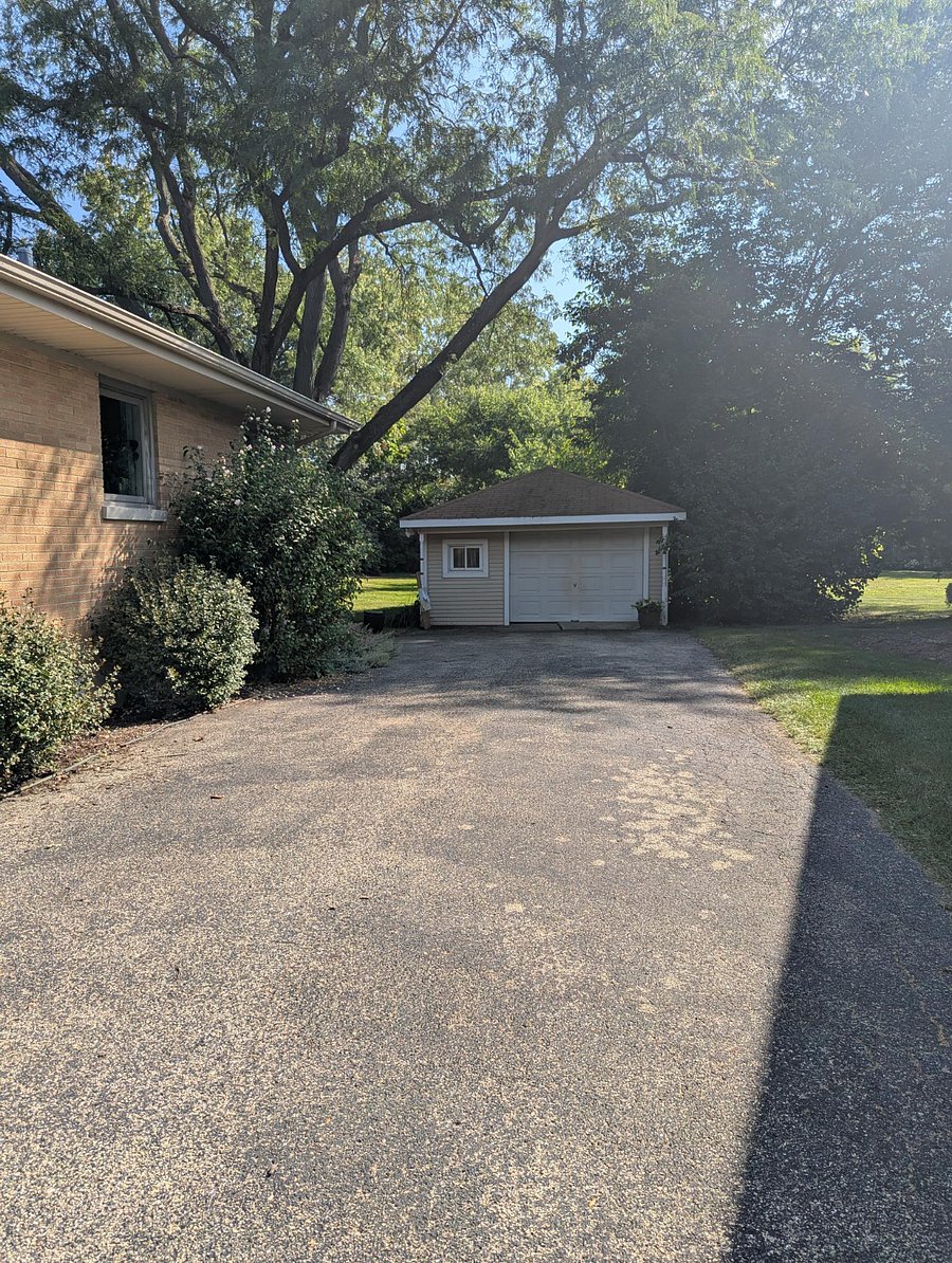 Double wide driveway for private off-street parking.
