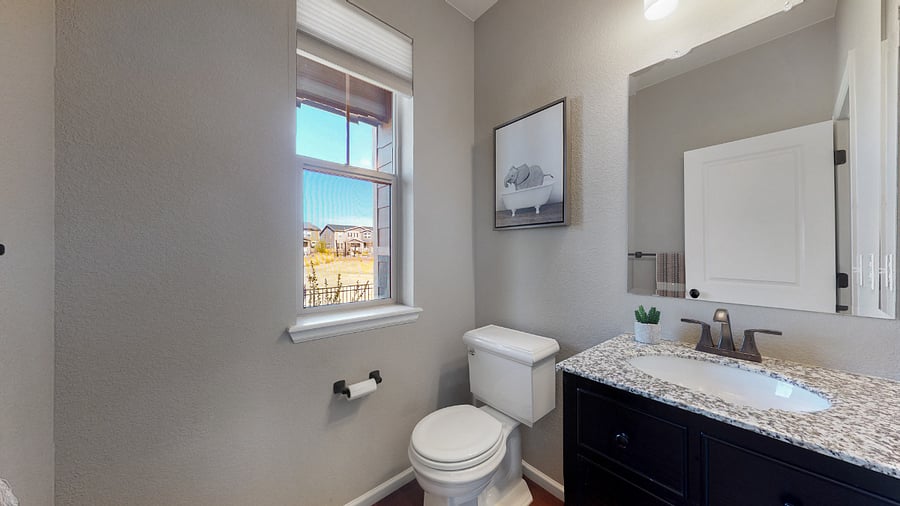 Main level powder bathroom