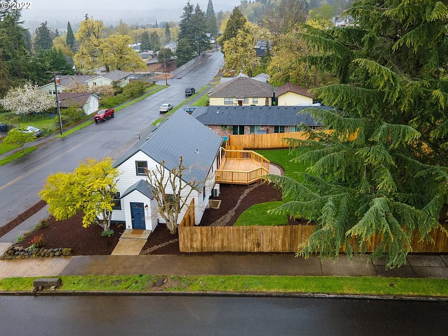 Exterior featuring large fenced in yard