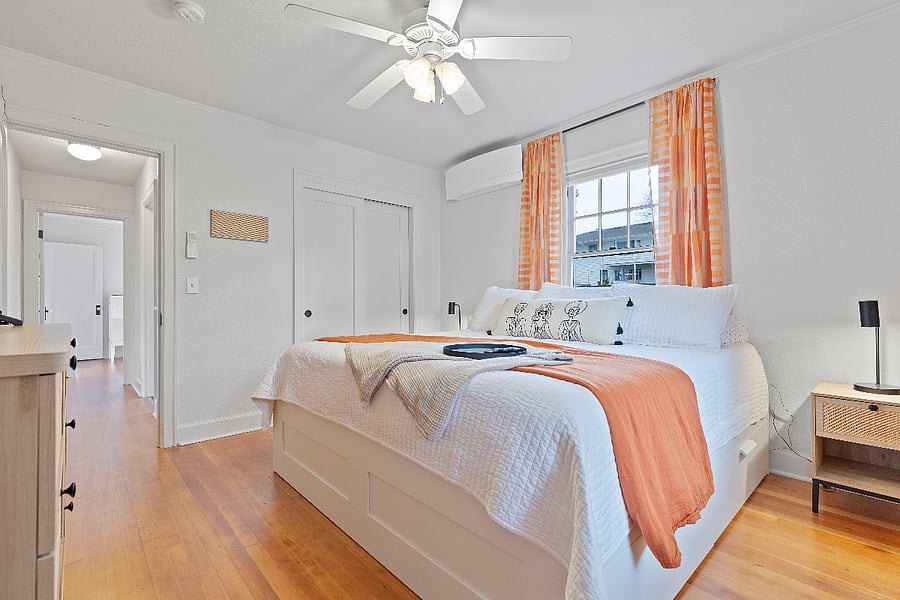 Ample storage in primary bedroom