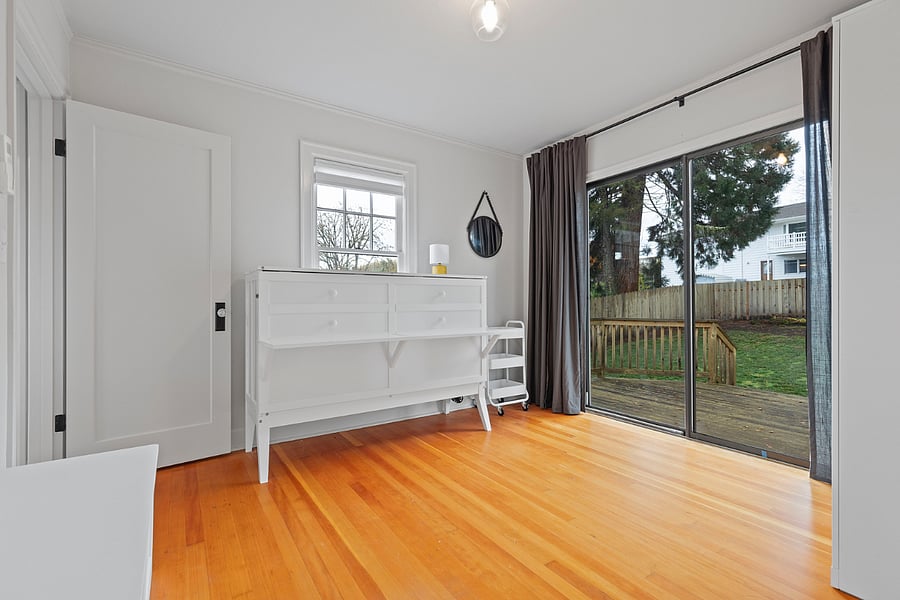 Bedroom 2 converts to office/flex space with patio access