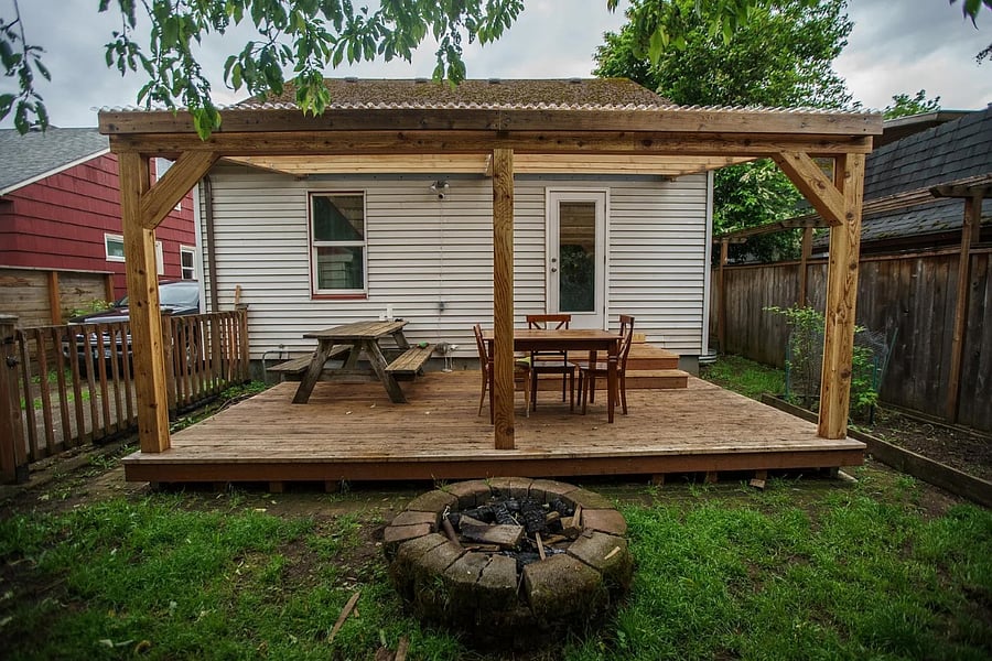 Shared backyard space