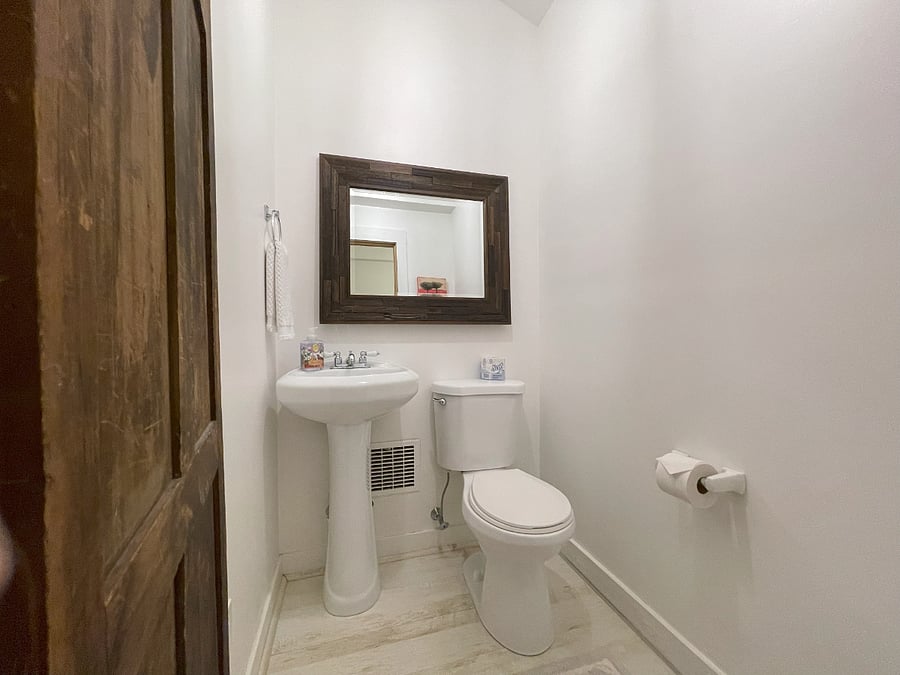 Half bathroom on ground floor