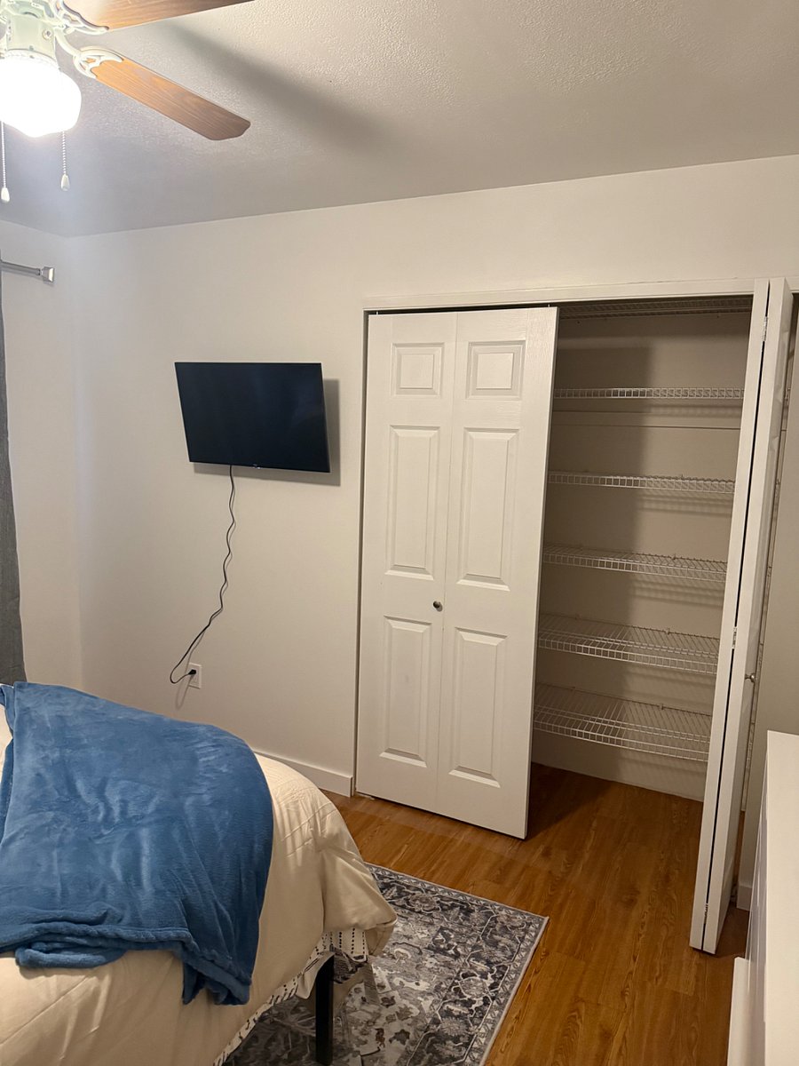 1st bedroom shares hall bathroom