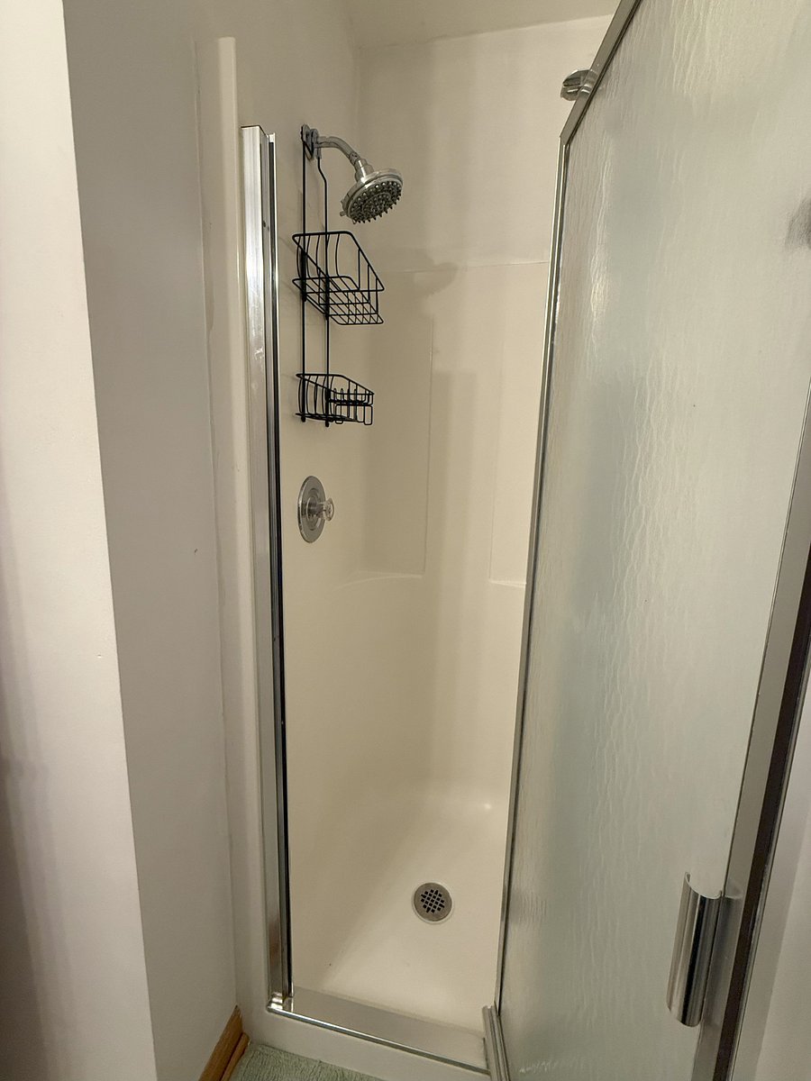 Hallway bathroom shower