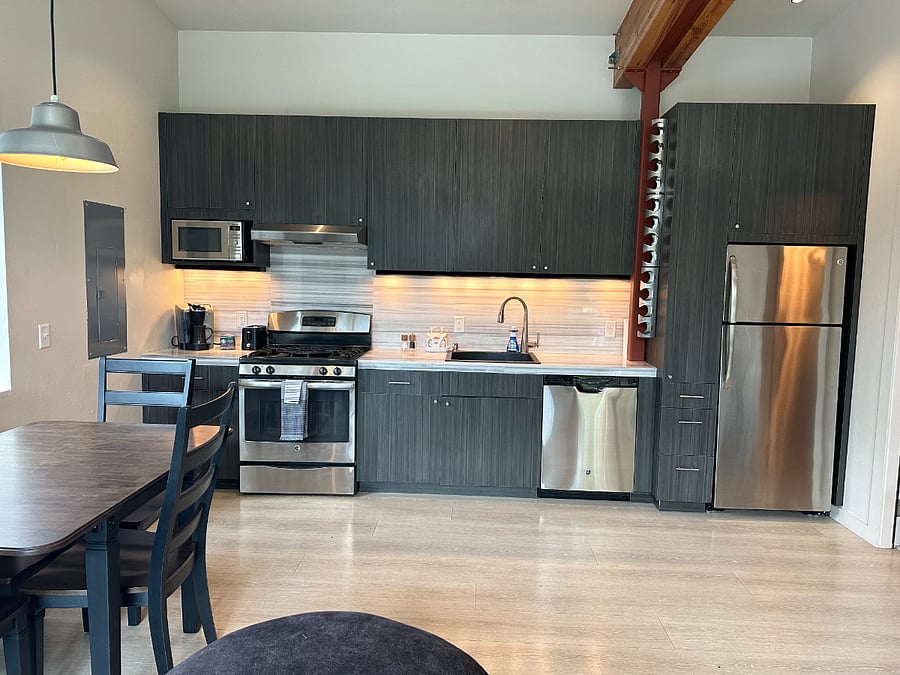 Fully stocked kitchen with modern applianceseverything you need for longer stays