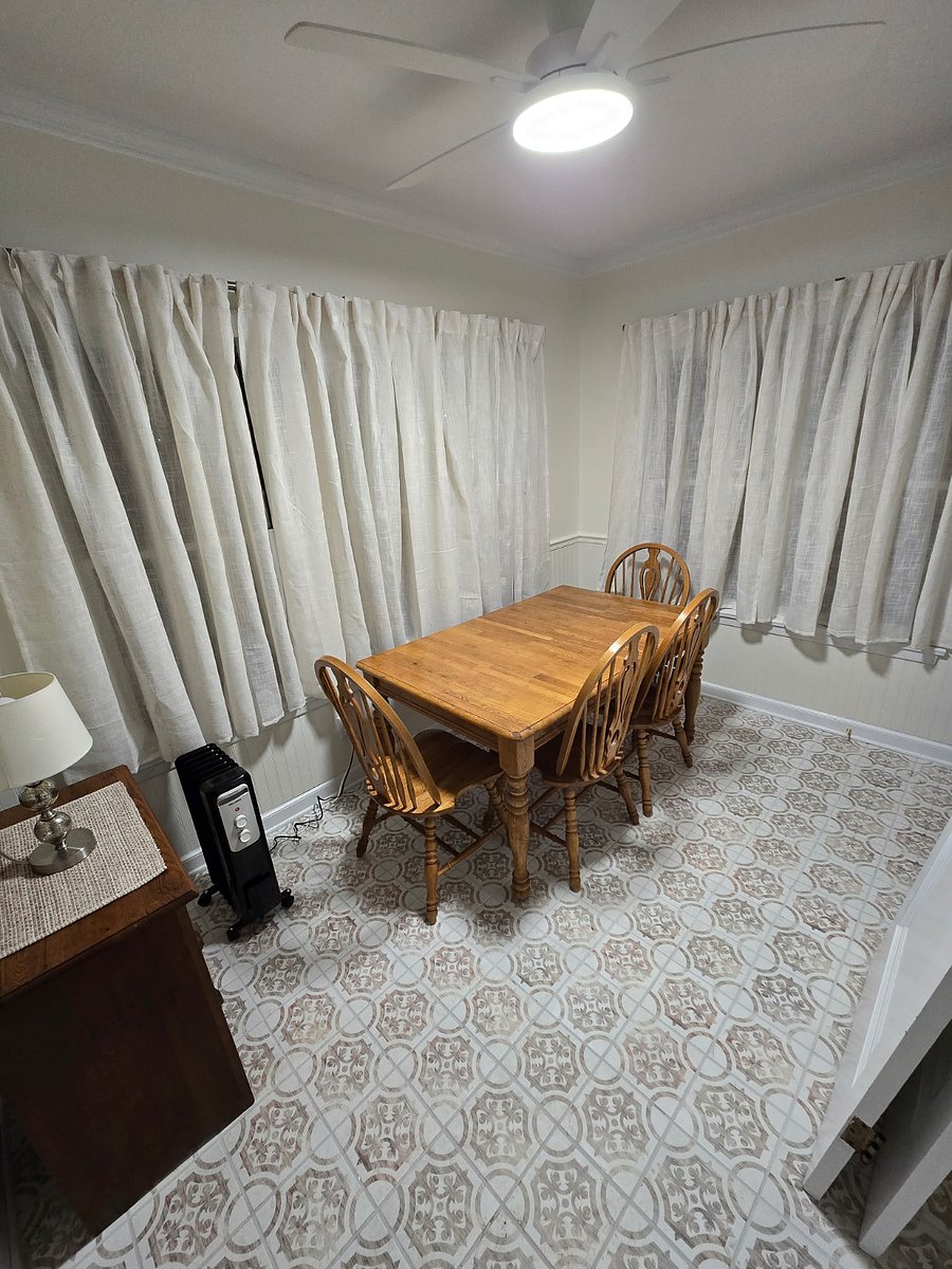 Shared sun room provides another eating or qathering space so it's easy to find a place to suit your needs.