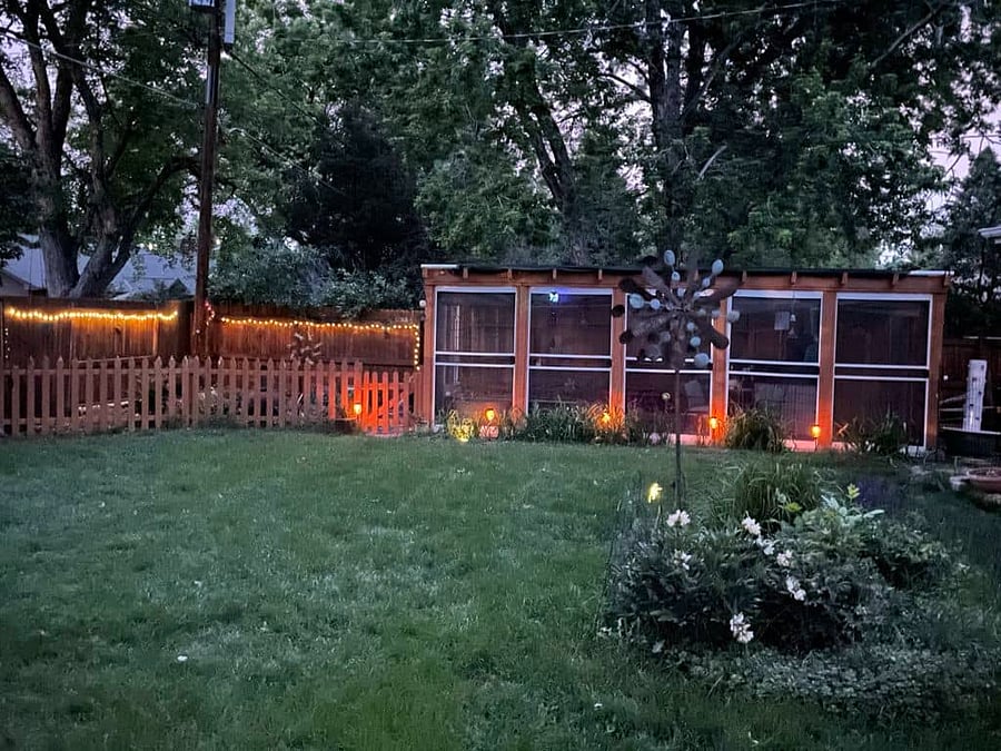backyard and garden house