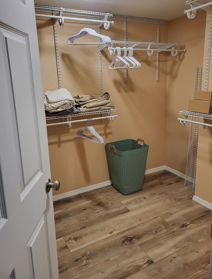 Large walk in closet/storage area