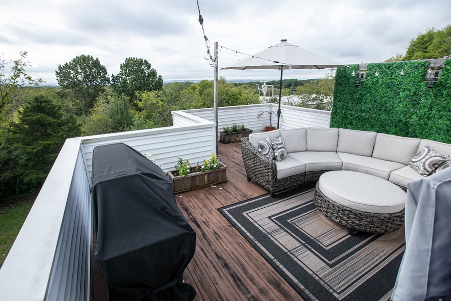 Upstairs Patio - We have a propane grill up there - given it's winter at the moment, we need to update a few things. 