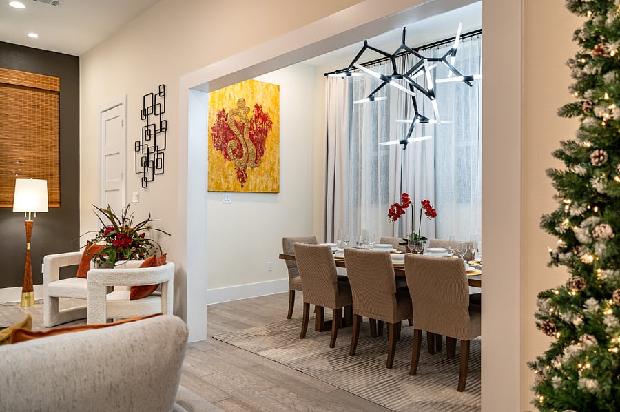 Enjoy a Formal Dinner in This Elegant Dining Room 