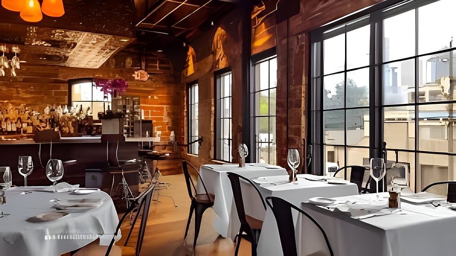 Indulge in a delicious meal in this cozy and stylish restaurant. It's a quick 1.7 miles from the house