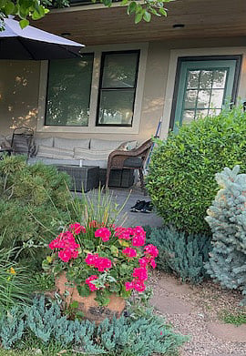 Guest patio entry