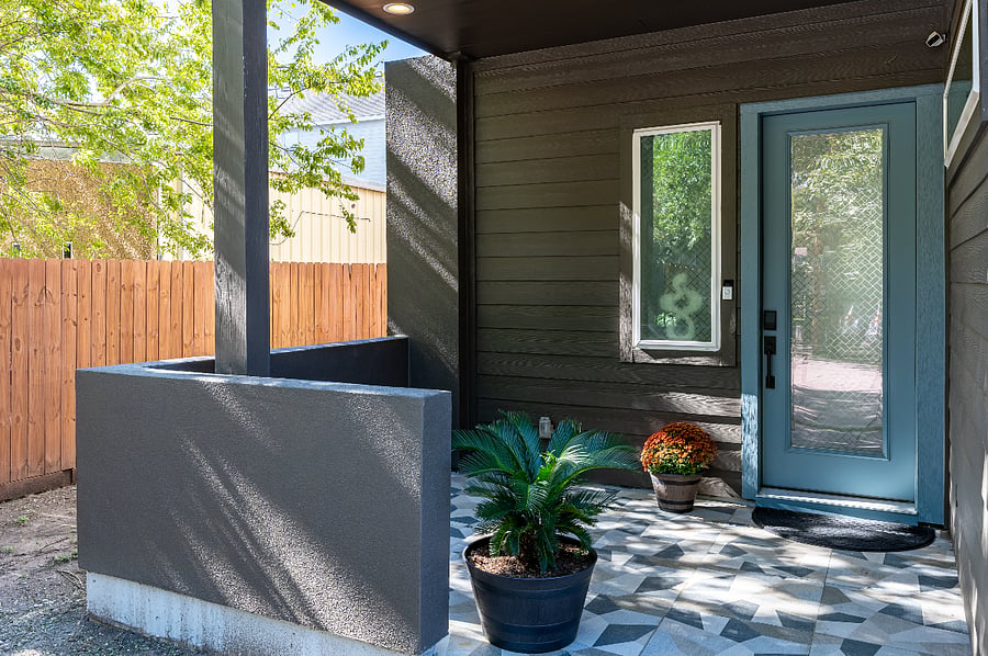 A touch of modern charm at the entrance.