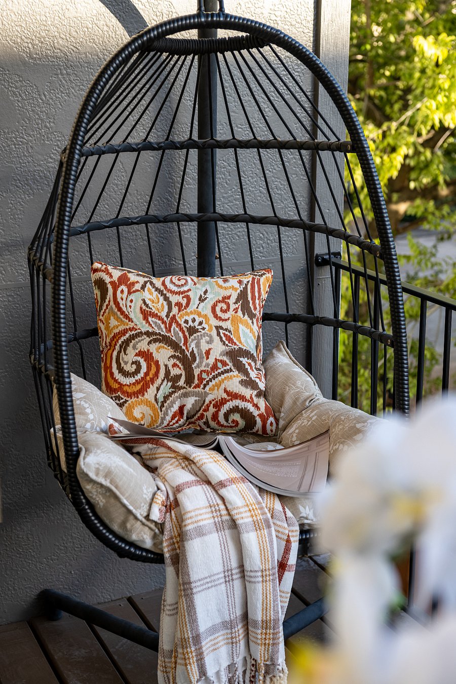 Relax on the patio just outside of the living room!