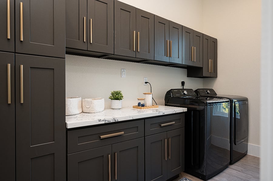A stylish and functional laundry room.