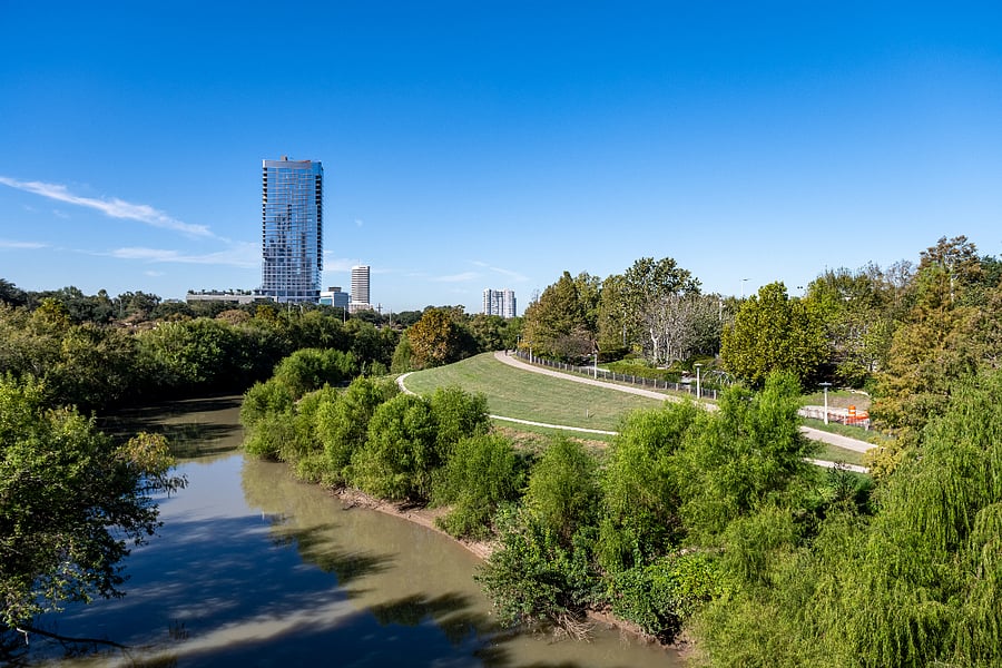 Enjoy the outdoors at Buffalo Bayou Park. It's a quick (2 miles) from the house