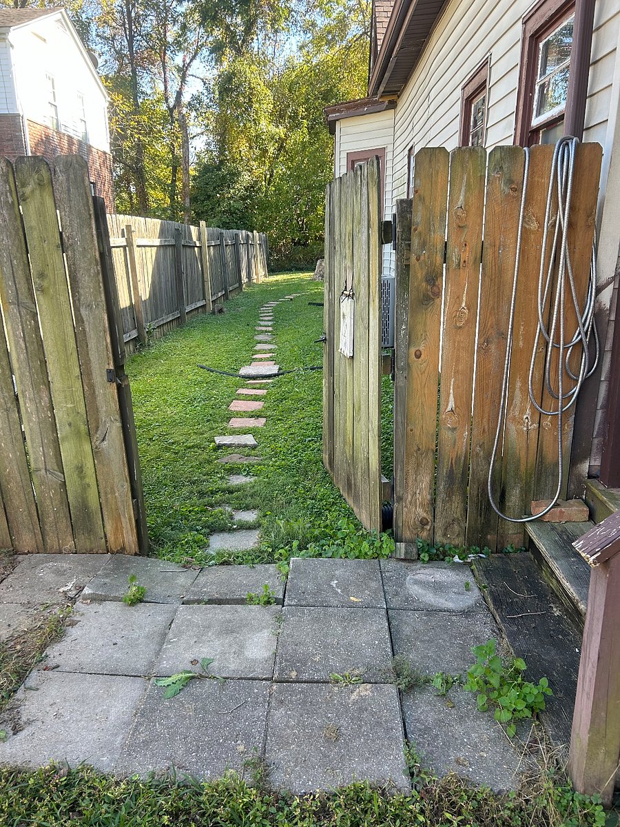 Path to rear entrance
