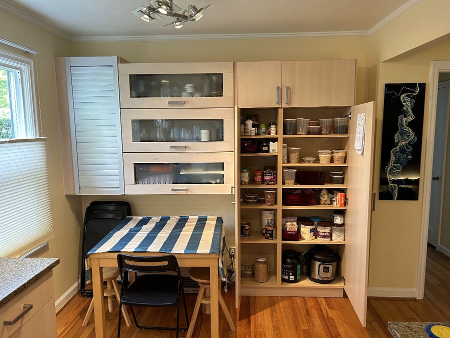 Cupboards will be empty but can leave you a set of starter spices if you like.