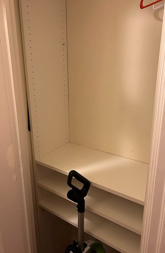 First of two hallway closets - ideal for coats and luggage