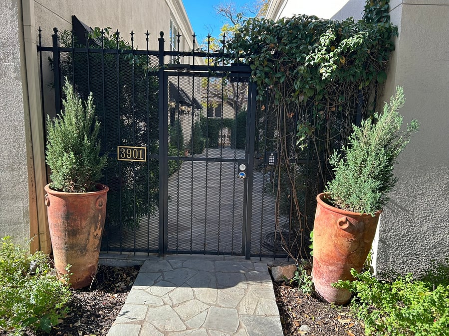View of security gate at front entrance