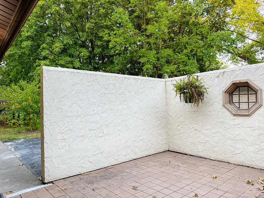Enjoy your private patio with outdoor furniture not seen in this photo: imagine having a relaxing summer dinner with the cool breeze, the sound of chirping birds, and the refreshing air all around you.