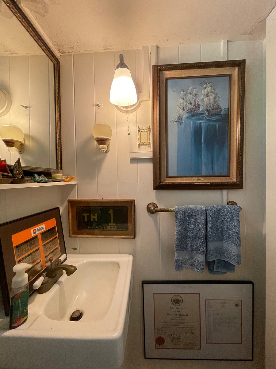 Patio half bathroom, outdoor shower planned