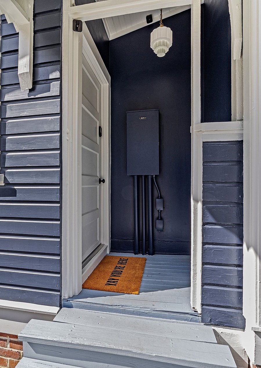 Back entrance located directly off driveway