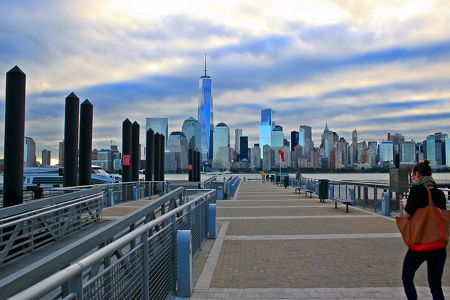 View of Manhattan from Paulus Hook ferry 