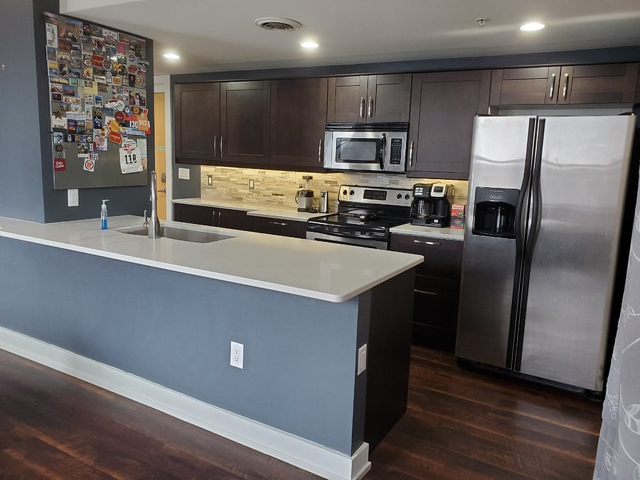 Kitchen furnished with the basics
