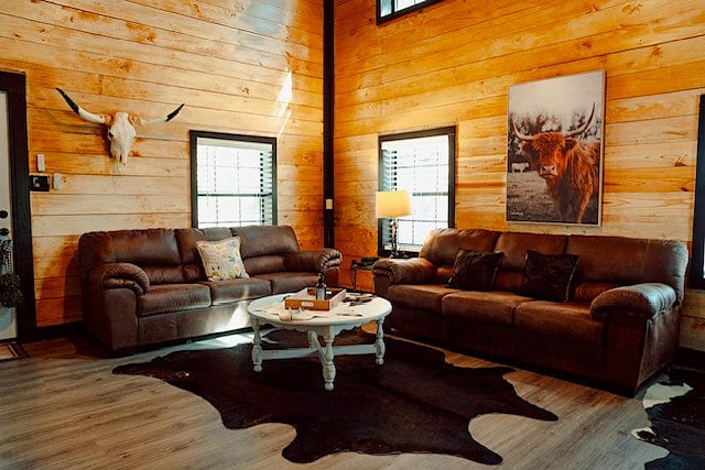 sitting room/den with queen sleeper sofas; nice and spacious, lots of light and a massive ceiling fan