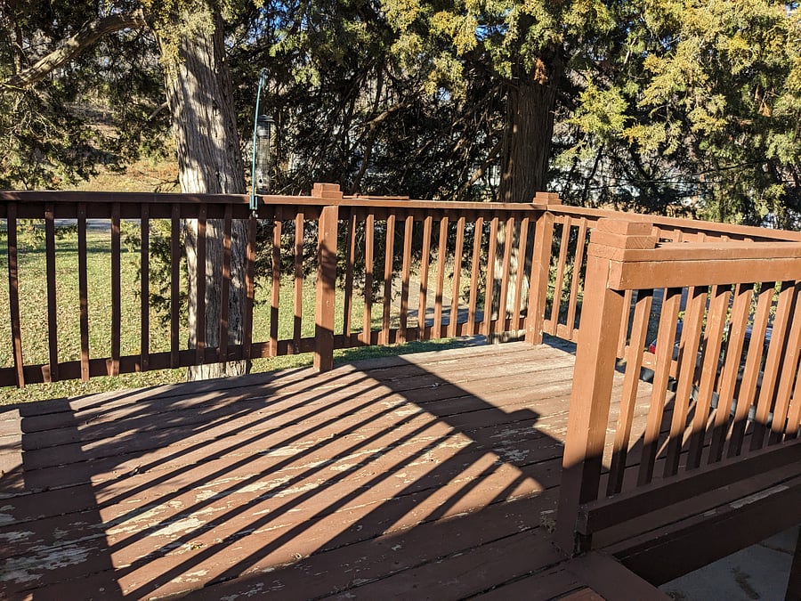 Deck is available for lounging (patio furniture provided except for in the winter)
