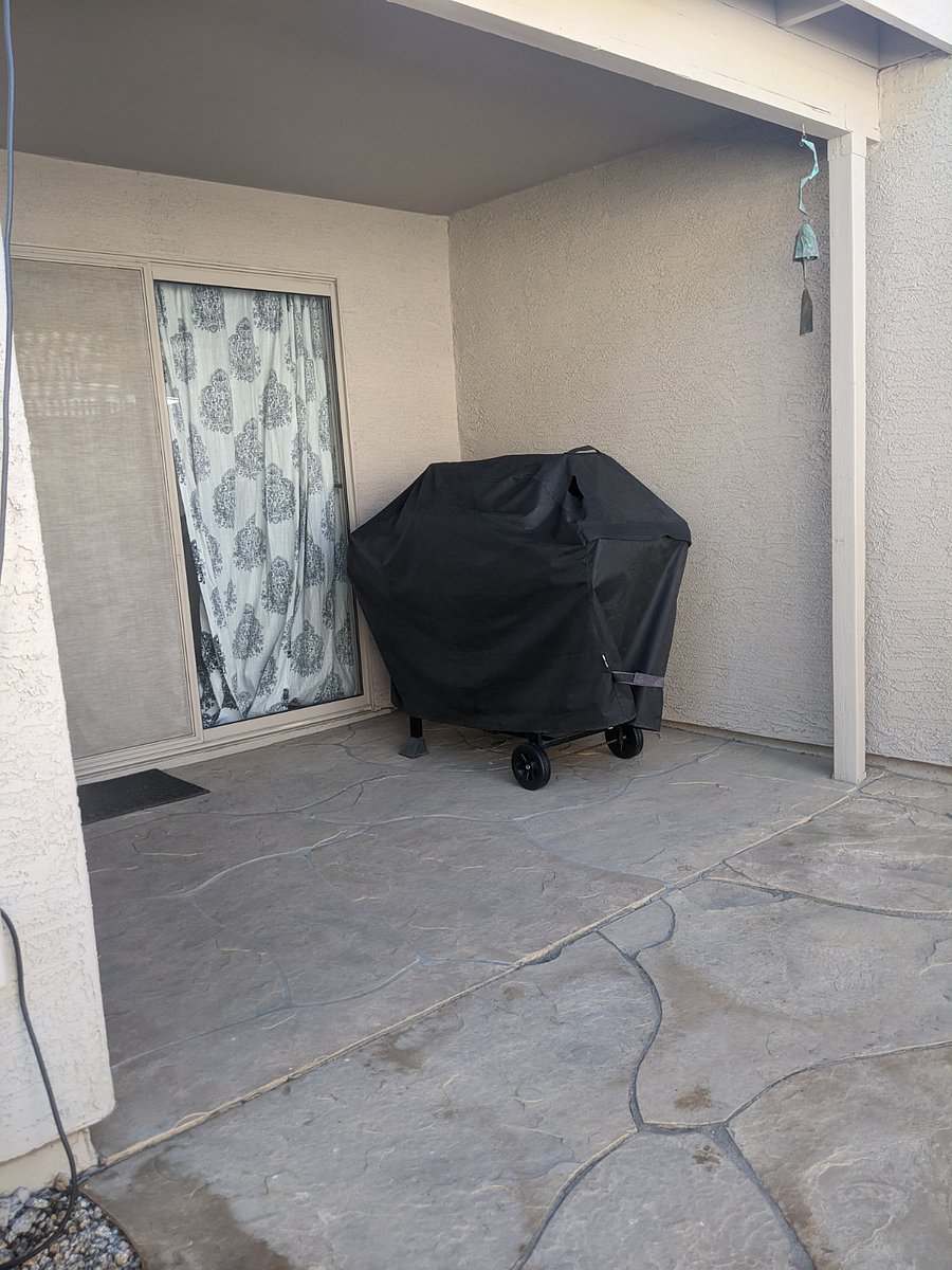 Propane BBQ in backyard 