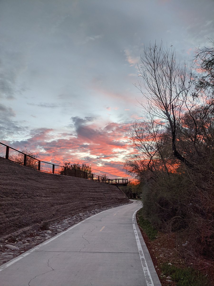 Sunset view from the walking trail behind the community