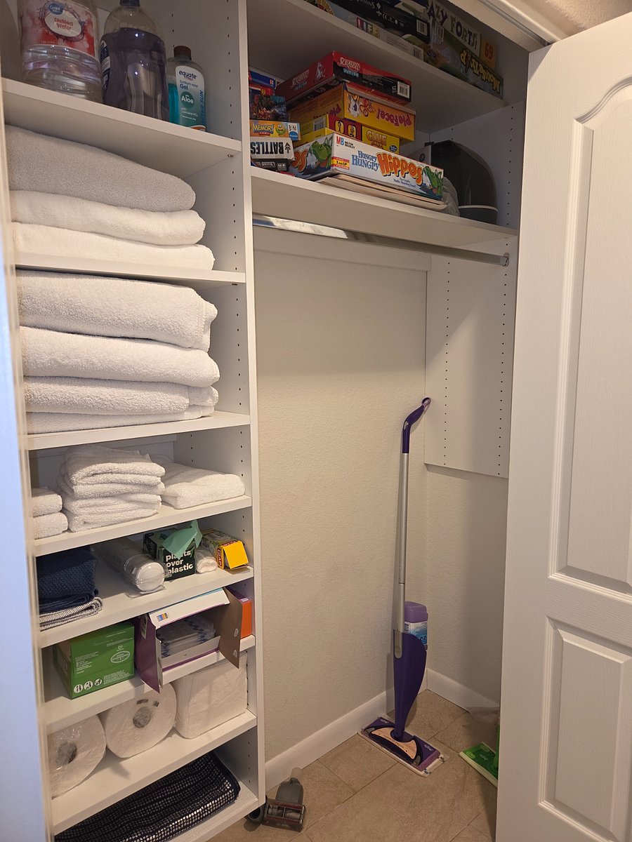 Downstairs closet