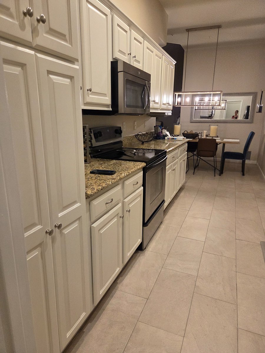 Kitchen is connected to the dining room