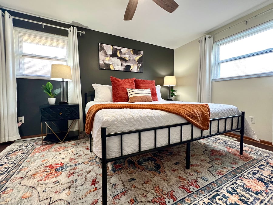 Primary king bed suite. 